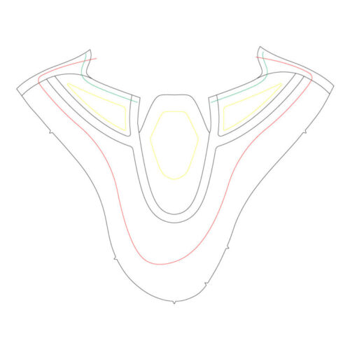 Sviluppo in Piano da Design 3D Il processo di progettazione 3D utilizzato per creare modelli virtuali fornisce linee 2D appiattite in base al risultato 3D. Queste linee rappresentano uno strumento di partenza da consegnare in formato digitale al reparto di sviluppo, al fine di ridurre le differenze tra il visual design e il prodotto fisico finale. Flat Development from 3D Design The 3d design process used to create virtual models provides flattened 2d lines according to the 3d result. These lines represents a starting tool to be delivered in digital format to the development department, in order to reduce the differences between the visual design and the final physical product.